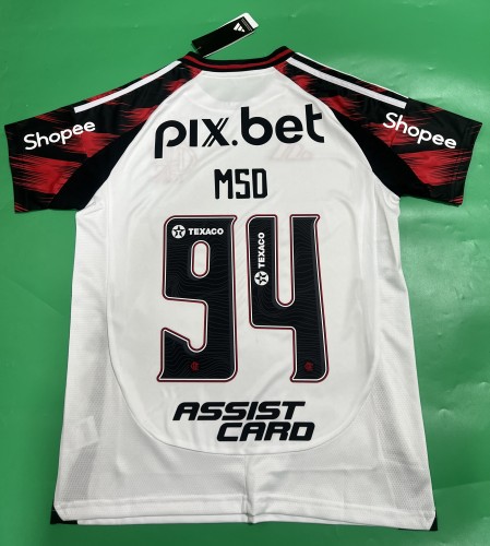 25-26 Flamengo Away Print All Sponsor Fans Soccer Jersey*全广告