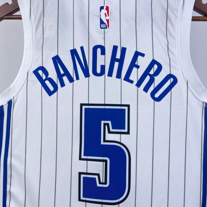22-23 Magic BANCHERO #5 White Top Quality Hot Pressing NBA Jersey