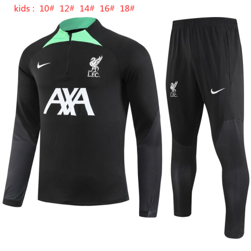 23-24 Liverpool High Quality Kids Half Pull Tracksuit