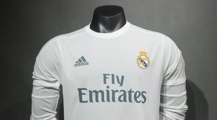2015-2016 Real Madrid Home Player Version Long Sleeve Retro Soccer Jersey 长袖球员
