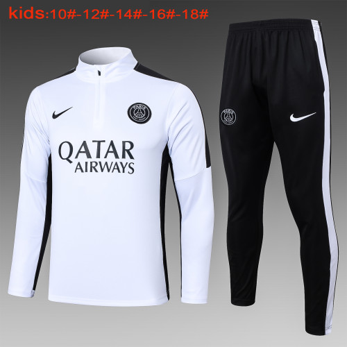 23-24 Paris Saint-Germain High Quality Kids Half Pull Tracksuit