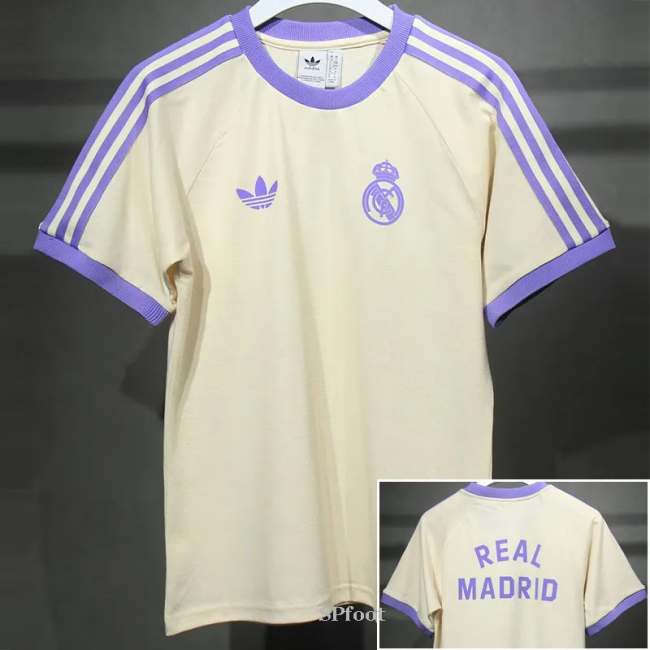 24-25 Real Madrid Beige Training shirts (High Quality)