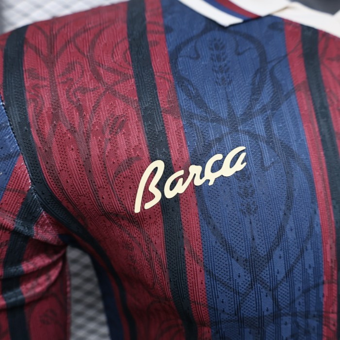 25-26 Barcelona 125th Commemorative Edition Long Sleeve Player Version Soccer Jersey