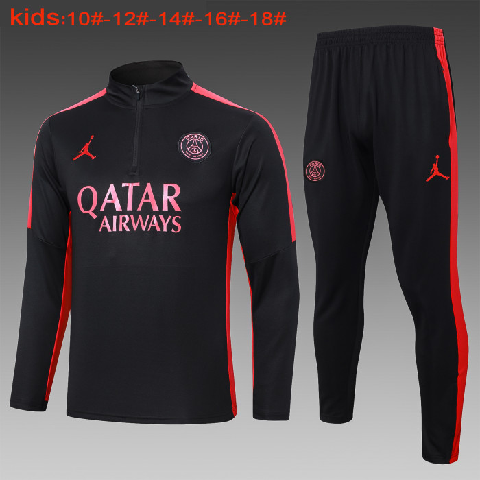 23-24 Paris Saint-Germain High Quality Kids Half Pull Tracksuit