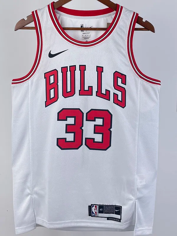 22-23 BULLS PIPPEN #33 White Top Quality Hot Pressing NBA Jersey