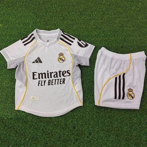 25-26 Real Madrid Home Kids Player Version Soccer Jersey (球员童装)