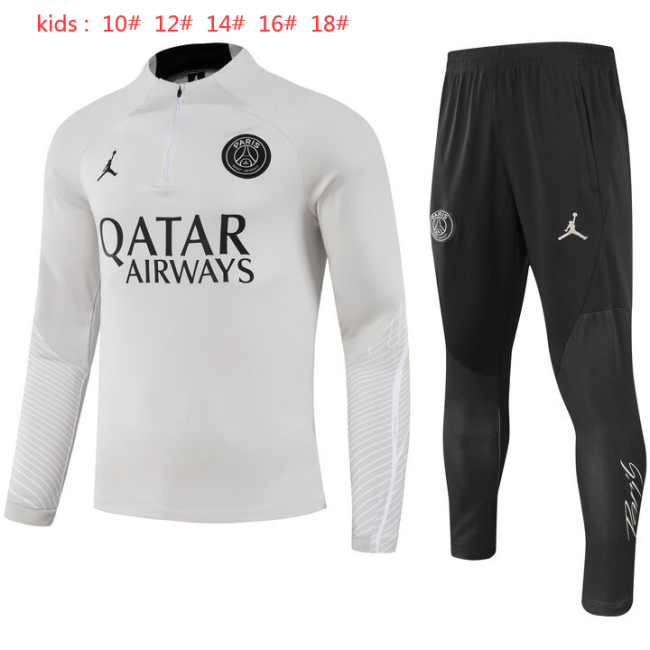 23-24 Paris Saint-Germain High Quality Kids Half Pull Tracksuit