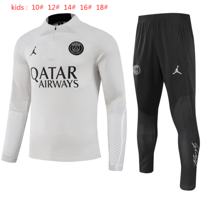23-24 Paris Saint-Germain High Quality Kids Half Pull Tracksuit