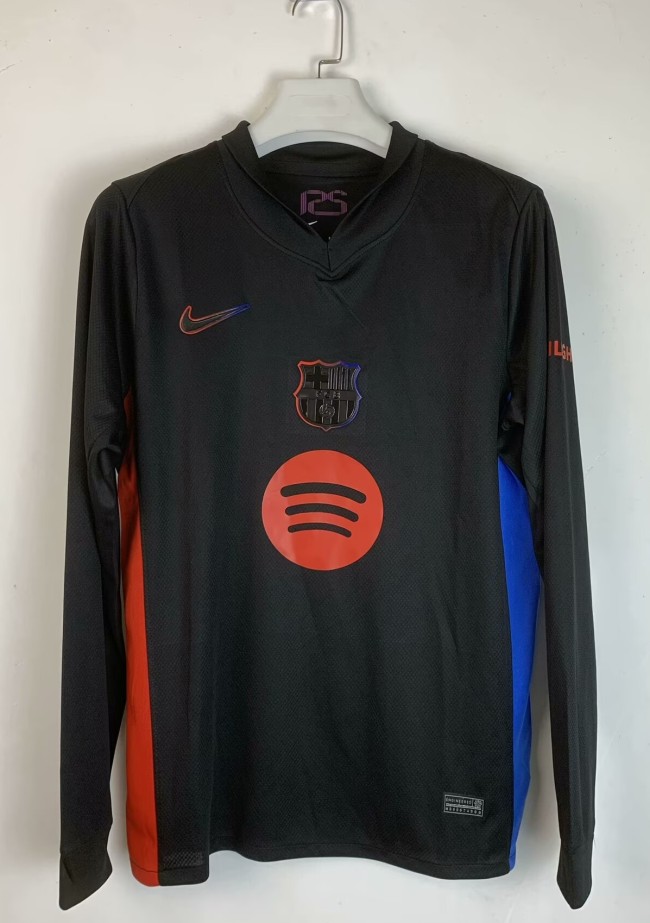 24-25 Barcelona Away Long Sleeve Soccer Jersey