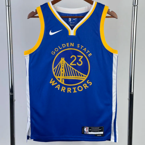 22-23 WARRIORS GREEN #23 Blue Top Quality Hot Pressing NBA Jersey (V领)