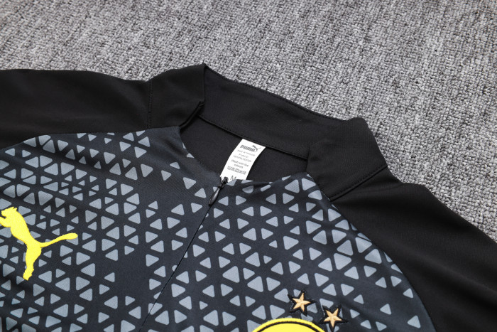 23-24 Dortmund High Quality Half Pull Tracksuit
