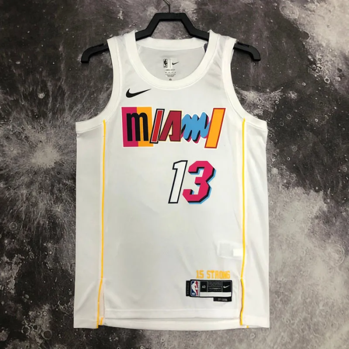 22-23 HEAT ADERAYO #13 White City Edition Top Quality Hot Pressing NBA Jersey