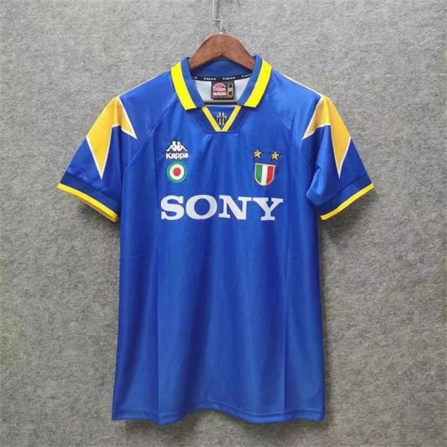 1996-1997 Juventus Away Blue Retro Soccer Jersey