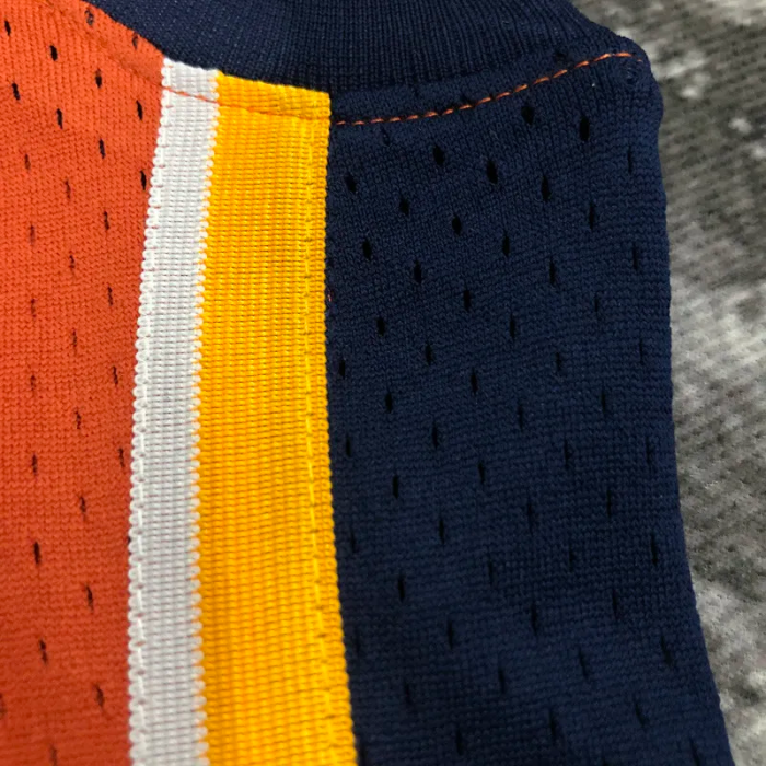 2010 WARRIORS CURRY #30 Orange Retro Top Quality Hot Pressing NBA Jersey