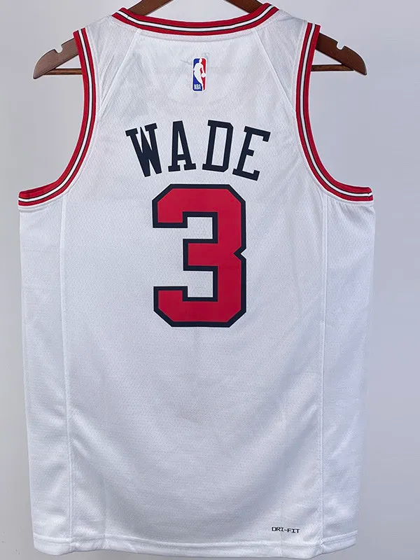22-23 BULLS WADE #3 White Top Quality Hot Pressing NBA Jersey