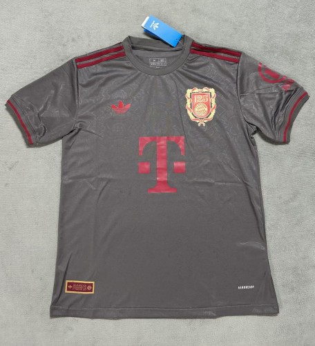 25-26 Bayern Gray 125th Anniversary Fans Version Soccer Jersey