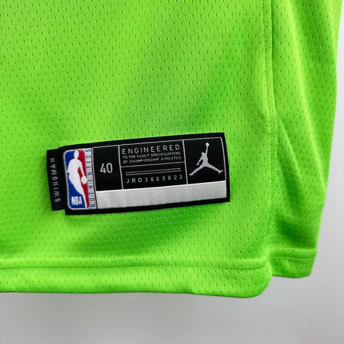 TIMBERWOLVES EDWARDS #5 Fluorescent green Top Quality Hot Pressing NBA Jersey (Trapeze Edition)