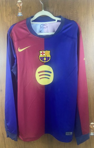 24-25 Barcelona Home Long sleeves Soccer Jersey