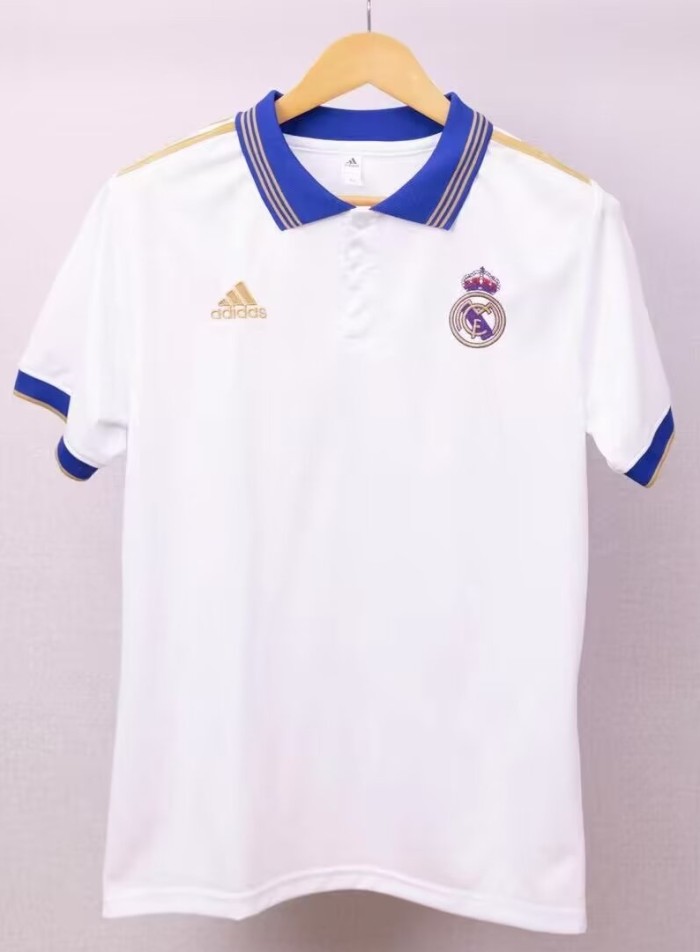 24-25 Real Madrid White Polo Short Sleeve
