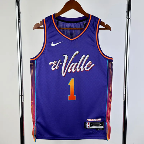 23-24 SUNS BOOKER #1 Purple City Edition Top Quality Hot Pressing NBA Jersey