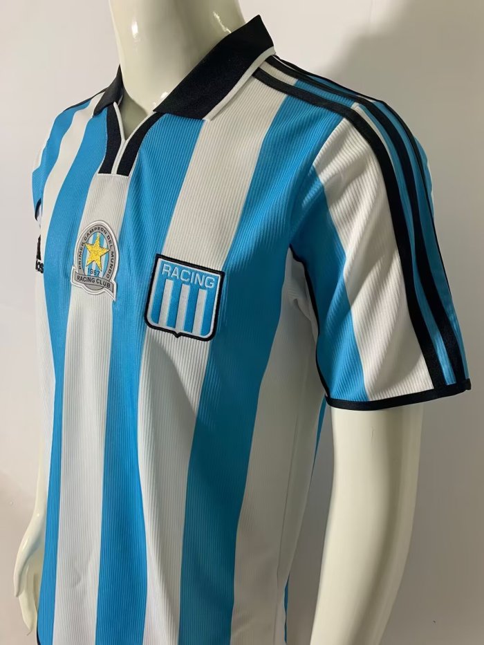 2000-2001 Racing Club Home Retro Soccer Jersey