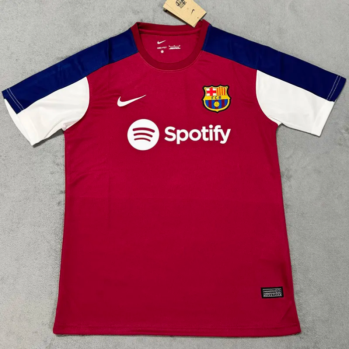 25-26 Barcelona Brown Red Training Shirts