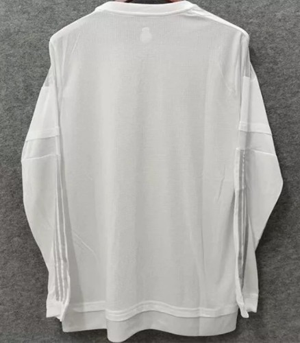 2015-2016 Real Madrid Home Long Sleeve Retro Soccer Jersey