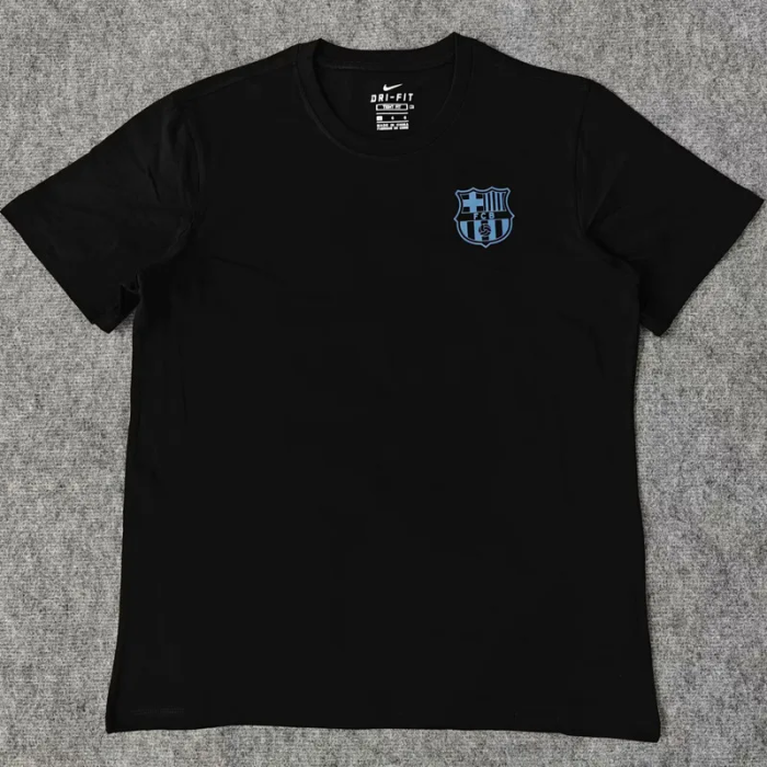 25-26 Barcelona Black High Quality Casual T-Shirt #圆领蓝标