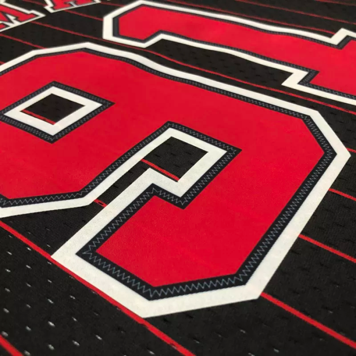 1996 BULLS RODMAN #91 Black Retro Top Quality Hot Pressing NBA Jersey