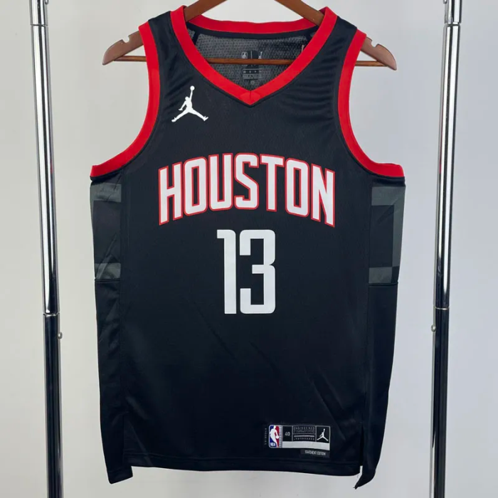 23-24 Rockets HARDEN #13 Black Top Quality Hot Pressing NBA Jersey (Trapeze Edition)