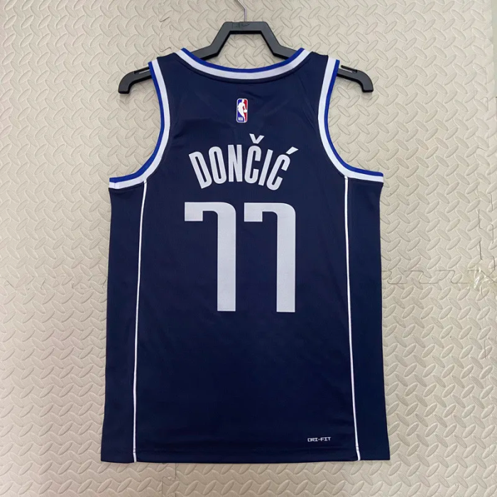 22-23 Dallas Mavericks DONCIC #77 Blue Top Quality Hot Pressing NBA Jersey (Trapeze Edition)