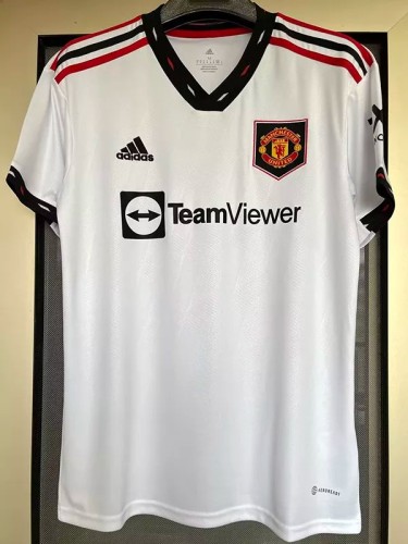 22-23 Manchester United Away White Fans Soccer Jersey