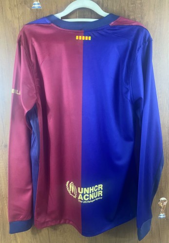 24-25 Barcelona Home Long sleeves Soccer Jersey