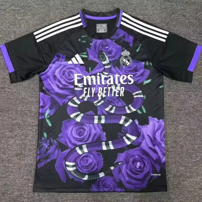 25-26 Real Madrid Purple Special Edition Fans Training Shirts *玫瑰蛇
