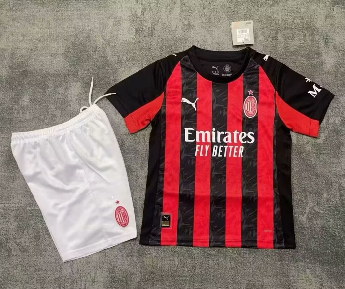 25-26 AC Milan Home Kids Soccer Jersey