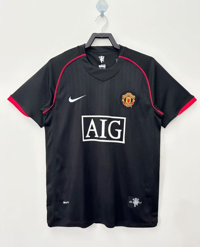 RONALDO 7 #2007-2008 Manchester United Third League Edition Retro Soccer Jersey(联赛版 带双臂章)