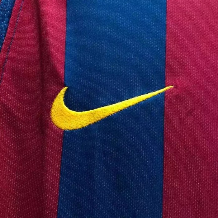 2005-2006 Barcelona Home UCL Retro Soccer Jersey（带决赛字）