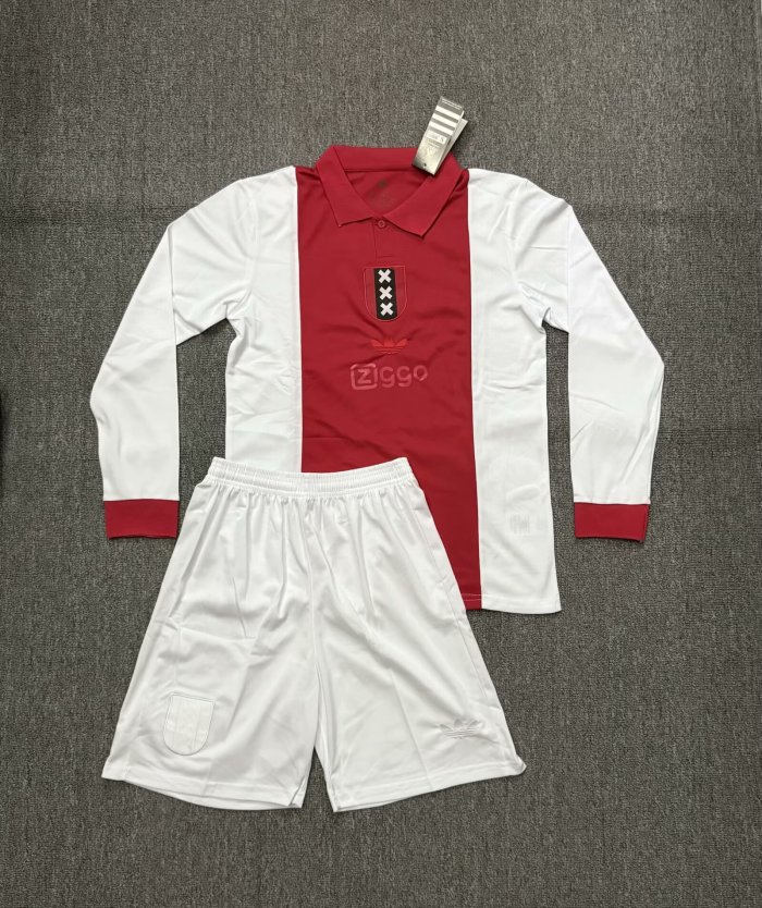 25-26 Ajax 125th Commemorative Edition Long sleeves Kids Soccer Jersey