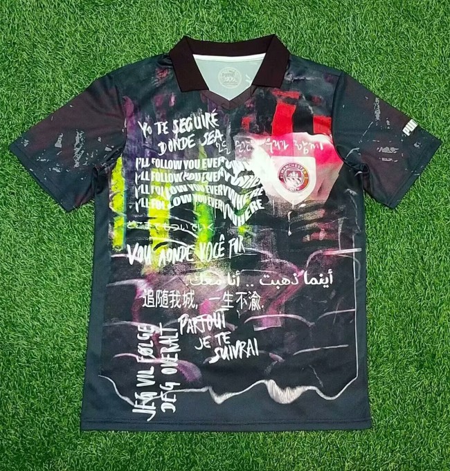 25-26 Manchester City Grey Red Limited Edition Fans Soccer Jersey