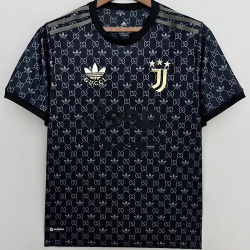 22-23 Juventus GUCCI Black Special Edition Fans Soccer Jersey