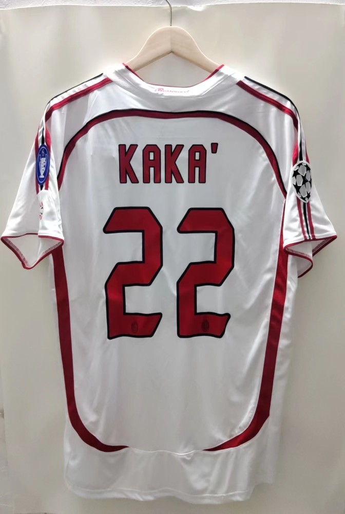 2006-2007 AC Milan Away White Retro Soccer Jersey(带决赛字)