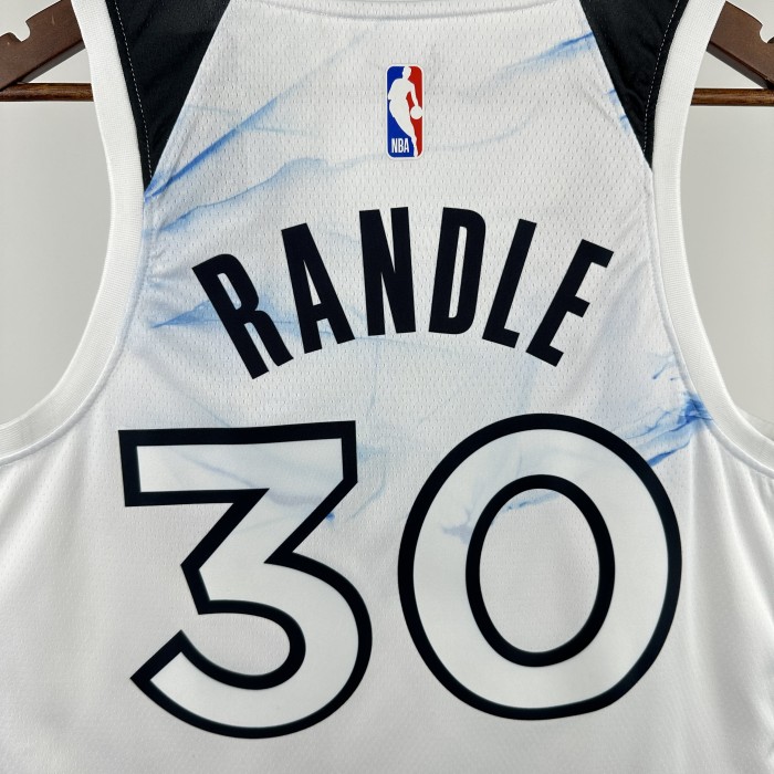 24-25 Timberwolves RANDLE #30 White City Edition Top Quality Hot Pressing NBA Jersey