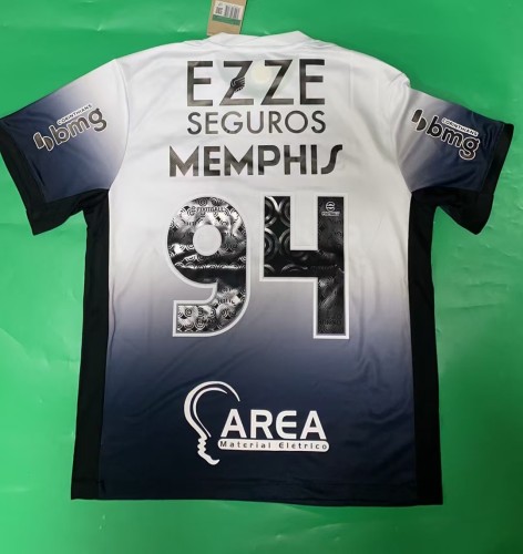 24-25 Corinthians Home Print All Sponsor Fans Soccer Jersey