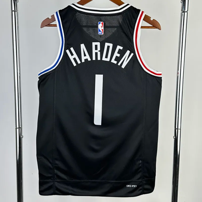 22-23 CLIPPERS HARDEN #1 Black City Edition Top Quality Hot Pressing NBA Jersey