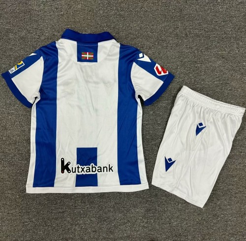 24-25 Real Sociedad Home Kids Soccer Jersey