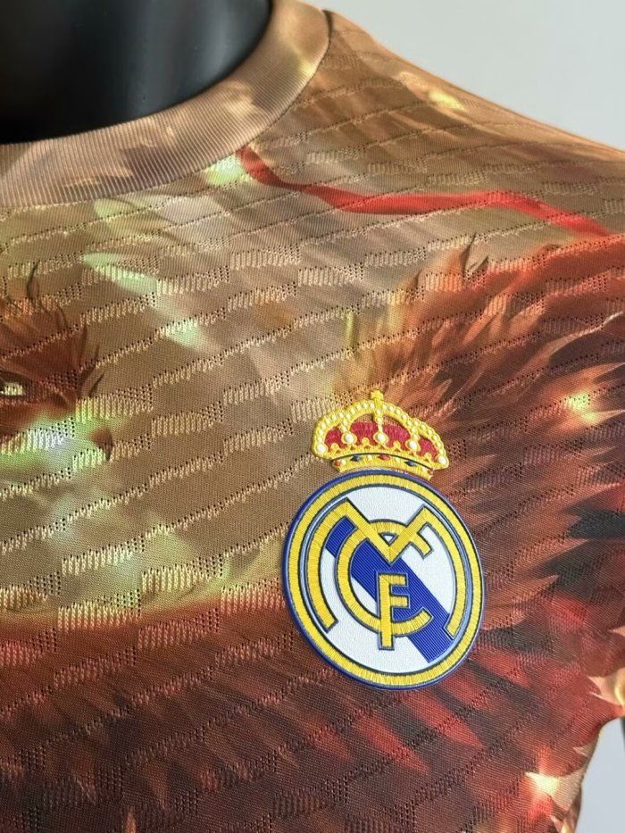 25-26 Real Madrid Orange Special Edition Player Version Soccer Jersey