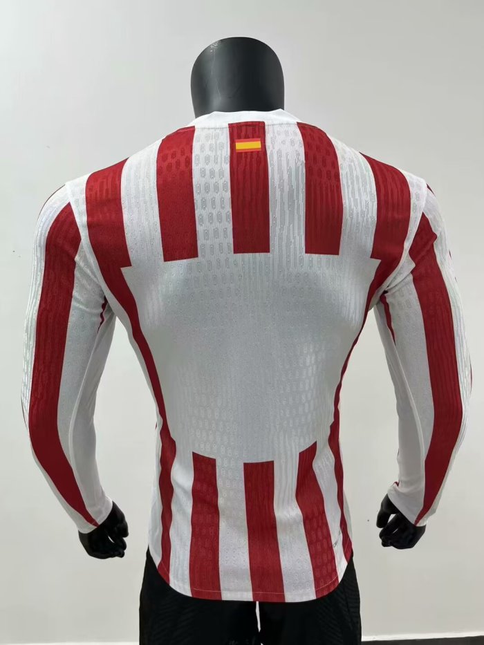 25-26 Atlético Madrid Home Long sleeves Player Version Soccer Jersey
