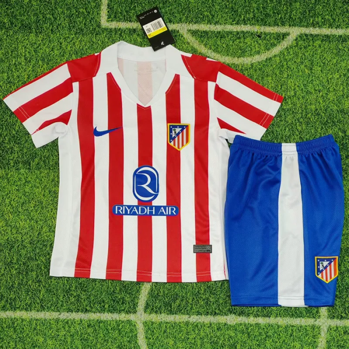 25-26 Atlético Madrid Home Kids Soccer Jersey