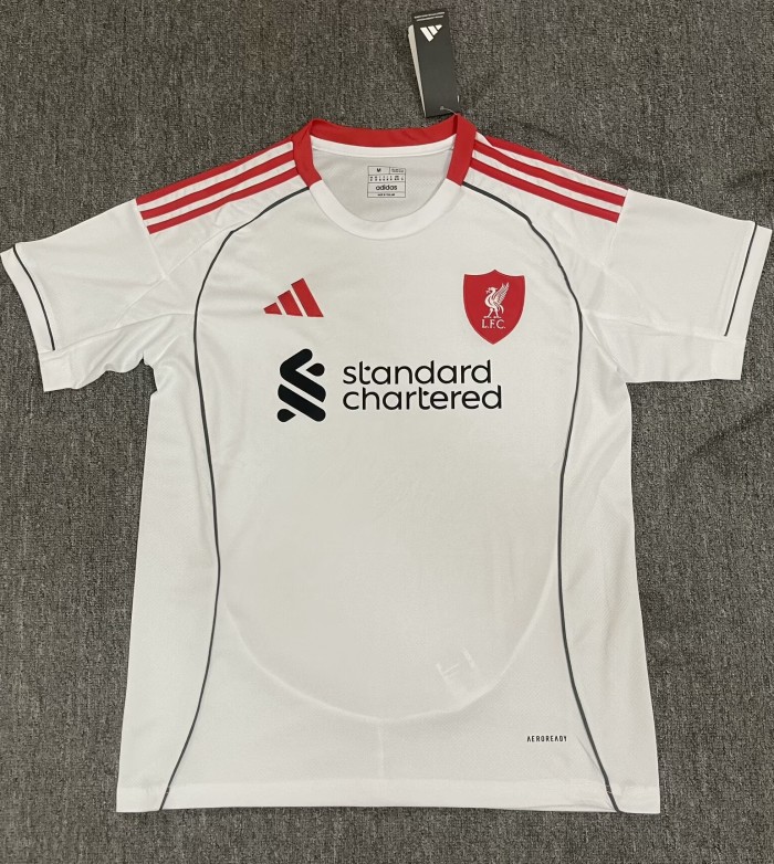 25-26 Liverpool White Special Edition Fans Soccer Jersey