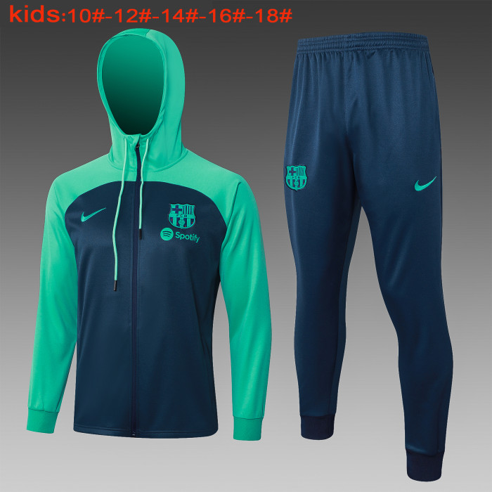 23-24 Barcelona High Quality Kids Hoodie Jacket Tracksuit